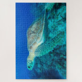 ウミガメ泳ぎ20"x30" ジグソーパズル (縦)