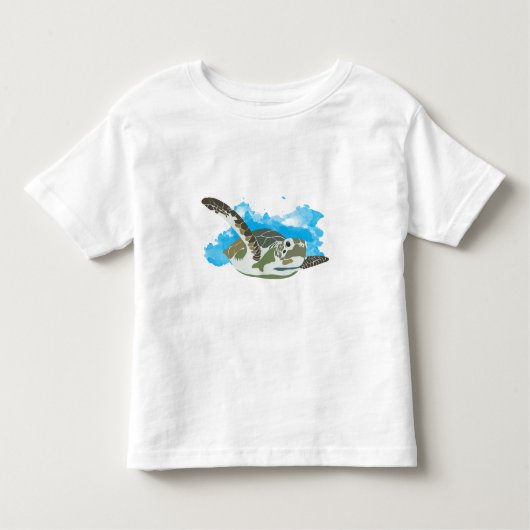 ウミガメ泳ぎ トドラーTシャツ (正面)
