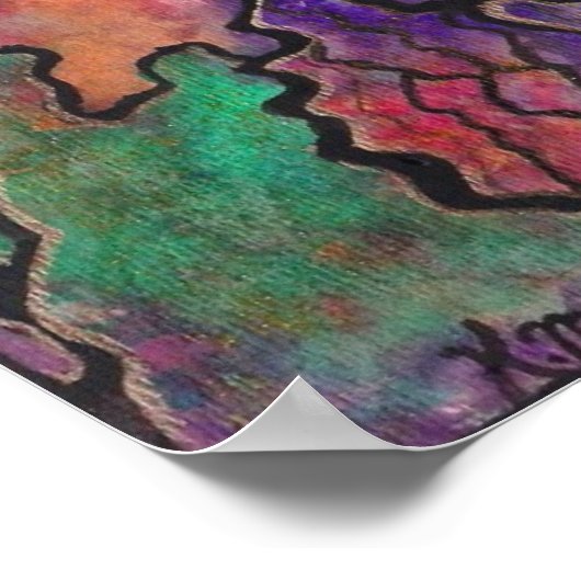 ウミガメ泳ぎ ポスター (角)