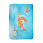 ウミガメ浴室敷物マット バスマット (正面縦)