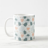 ウミガメ海パターンアート コーヒーマグカップ (左)