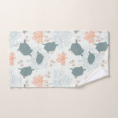 ウミガメ海パターンアート バスタオルセット (ハンドタオル)