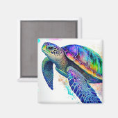 ウミガメ海マリンライフビーチ自然 マグネット (正面/裏面)