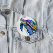 ウミガメ海マリンライフビーチ自然 缶バッジ (インサイチュ)