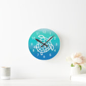 ウミガメ海水の色ウォールクロック ラウンド壁時計 (ホーム)