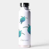 ウミガメ海水色パーソナライズされた ウォーターボトル (左面)