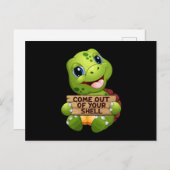 ウミガメ海洋生物ウミガメ海動物ギフトアイディア ポストカード (正面/裏面)