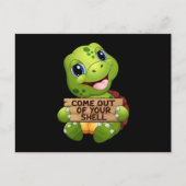 ウミガメ海洋生物ウミガメ海動物ギフトアイディア ポストカード (正面)