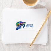 ウミガメ海海洋生物ビーチ自然動物 ラベル (インサイチュ)