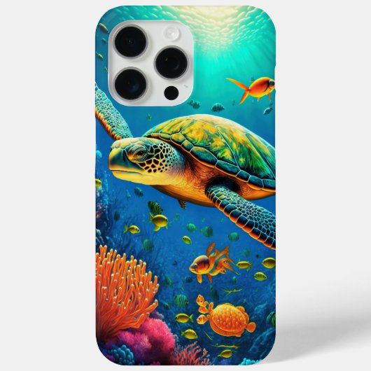 ウミガメ海海洋生物ビーチ自然動物 Case-Mate iPhoneケース (裏面)