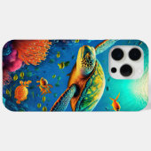 ウミガメ海海洋生物ビーチ自然動物 Case-Mate iPhoneケース (裏面 (横))