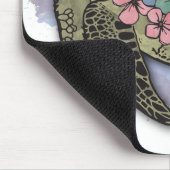 ウミガメ海花タイポグラフィスローモーション マウスパッド (コーナー)