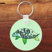 ウミガメ渦巻形の類 キーホルダー (正面)