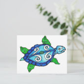 ウミガメ渦巻形の類 ポストカード (スタンド正面)