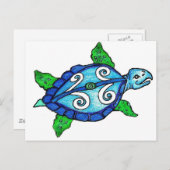 ウミガメ渦巻形の類 ポストカード (正面/裏面)