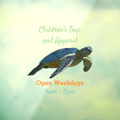 ウミガメ漫画イラストレーション ウィンドウサイン (シート3)