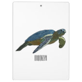 ウミガメ漫画イラストレーション クリップボード (裏面)