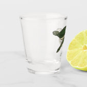 ウミガメ漫画イラストレーション ショットグラス (左)
