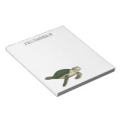 ウミガメ漫画イラストレーション ノートパッド (アングル)