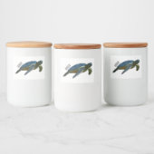 ウミガメ漫画イラストレーション フードラベル (ボトル)