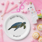 ウミガメ漫画イラストレーション ペーパープレート (パーティー)