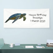 ウミガメ漫画イラストレーション 横断幕 (トレードショー)