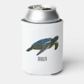 ウミガメ漫画イラストレーション 缶クーラー (缶裏面)