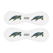 ウミガメ漫画イラストレーション 野球ボール (パネル)