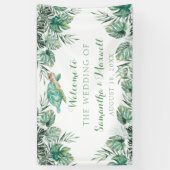 ウミガメ熱帯水結婚色の背景 横断幕 (縦)