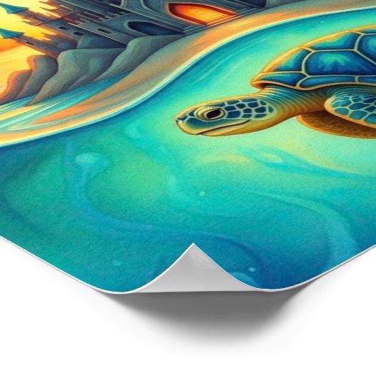 ウミガメ物質 ポスター (角)