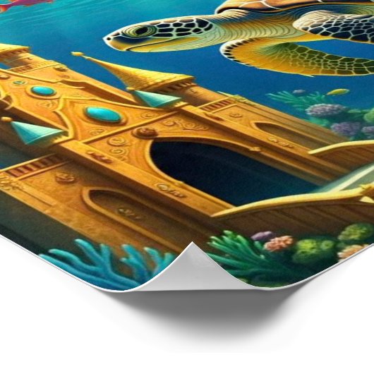 ウミガメ物質 ポスター (角)