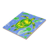 ウミガメ珊瑚礁マリンライフシンボル タイル (側面)