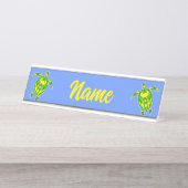 ウミガメ珊瑚礁マリンライフシンボル デスクネームプレート (正面)