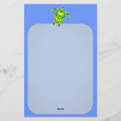 ウミガメ珊瑚礁マリンライフシンボル 便箋 (裏面)