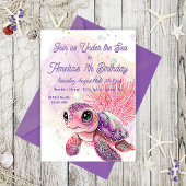 ウミガメ第7誕生日、海の下。 招待状