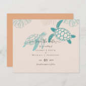 ウミガメ結婚のラモダンインアート (正面/裏面)