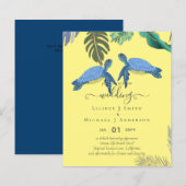 ウミガメ結婚の青い黄色 (正面/裏面)