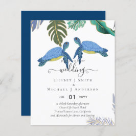 ウミガメ結婚の青い黄色