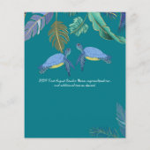 ウミガメ結婚の青い黄色 (裏面)