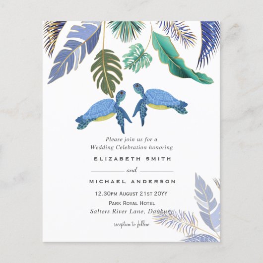 ウミガメ結婚の青い黄色 (正面)