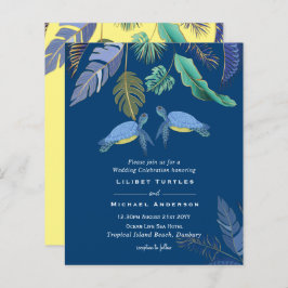 ウミガメ結婚の青い黄色