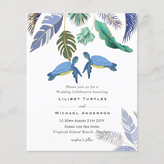 ウミガメ結婚の青い黄色 (正面)