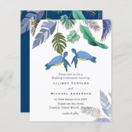 ウミガメ結婚の青い黄色