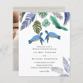 ウミガメ結婚の青い黄色