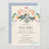 ウミガメ結婚ブライダルシャワー招待状 (正面/裏面)