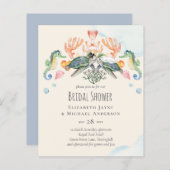 ウミガメ結婚ブライダルシャワー招待状 (正面/裏面)