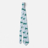 ウミガメ絵を描の沿岸ビーチパターン ネクタイ (裏面)