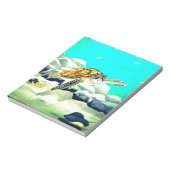 ウミガメ絵画の美しい青い海 ノートパッド (回転)