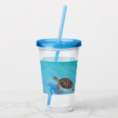 ウミガメ絵画ズ アクリルタンブラー (裏面)