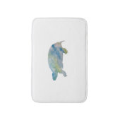 ウミガメ絵画水彩風呂マット バスマット (正面縦)